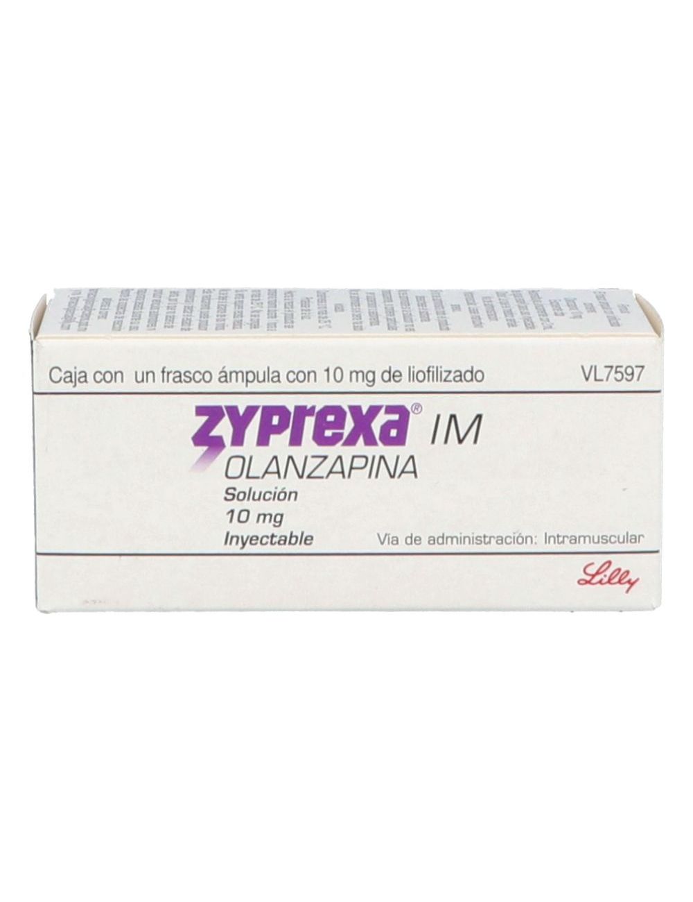 Zyprexa IM 10 mg Caja Con Un Frasco Ámpula De Liofilizado