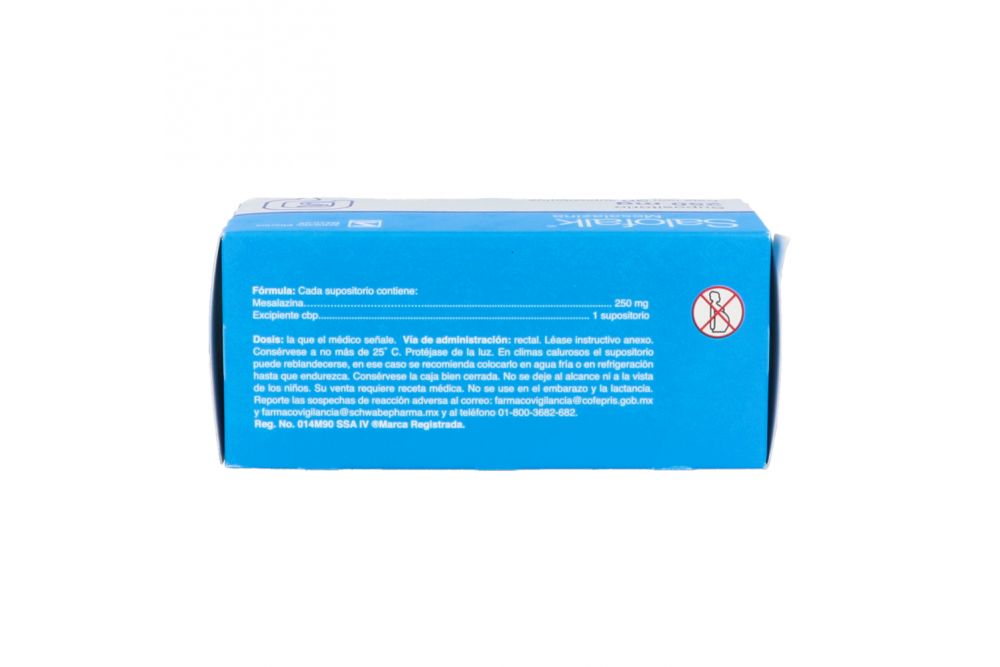 Salofalk 250 mg Precio Caja Con 30 Supositorios En México y DF