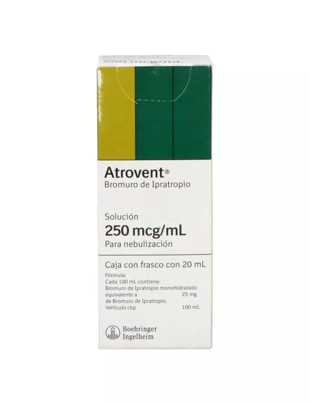 Atrovent® Solución 250 mcg/mL - Frasco 20 mL | Bromuro de Ipratropio | Boehringer