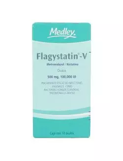 Flagystatin V 500 mg / 100,000 UI Caja Con 10 Óvulos