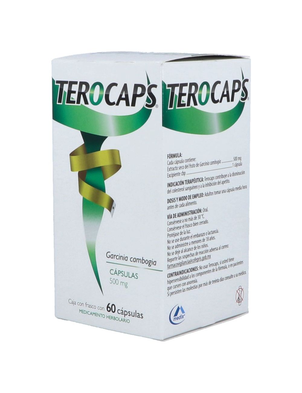 Terocaps 500 mg Caja Con 60 Cápsulas Terocaps 500 mg Caja Con 60 Cápsulas