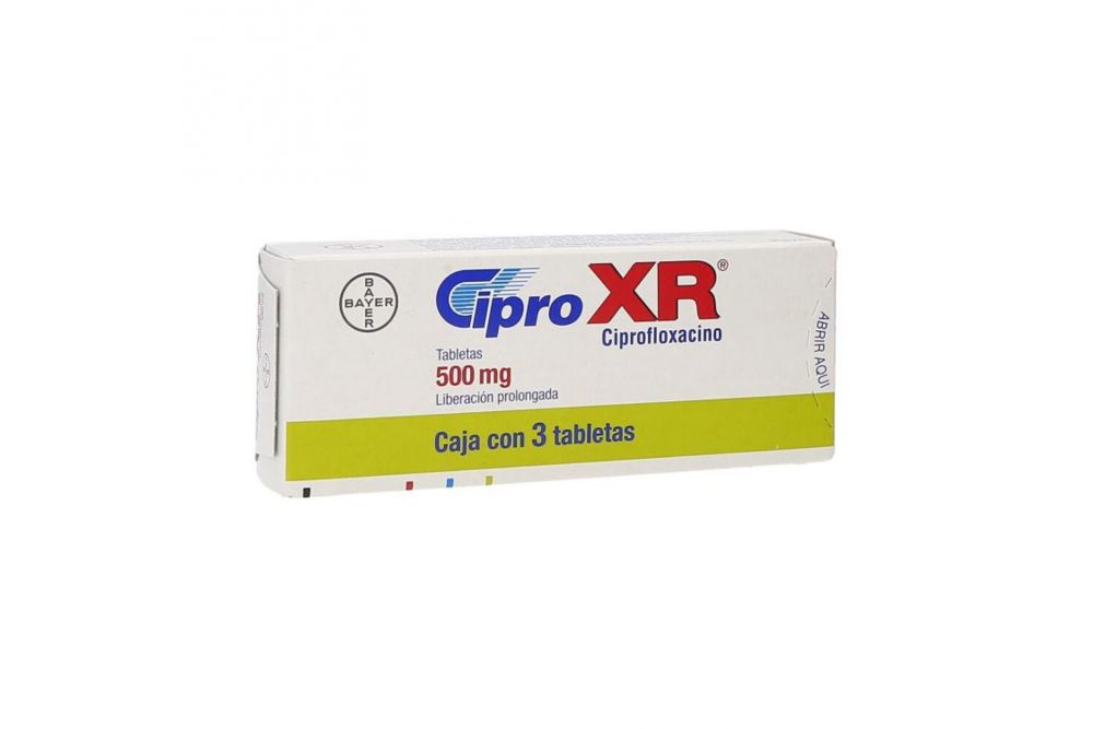 Cipro XR 500 mg Caja Con 3 Tabletas -RX2