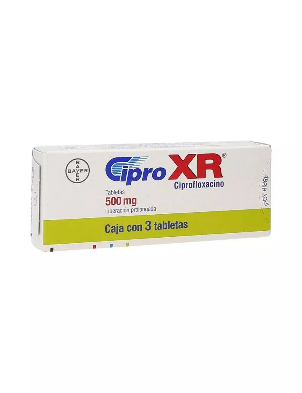 Cipro XR 500 mg Caja Con 3 Tabletas -RX2