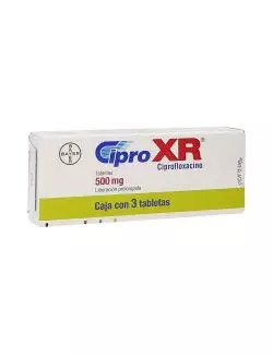 Cipro XR 500 mg Caja Con 3 Tabletas -RX2