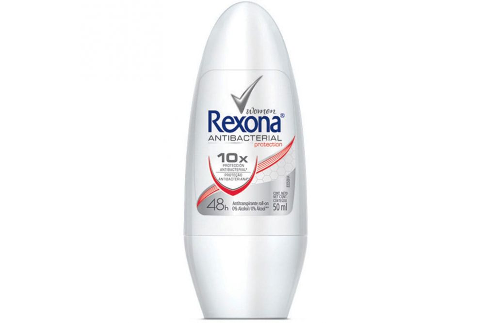 Antitranspirante Rexona Woman Antibacterial Roll-On Con 50 mL