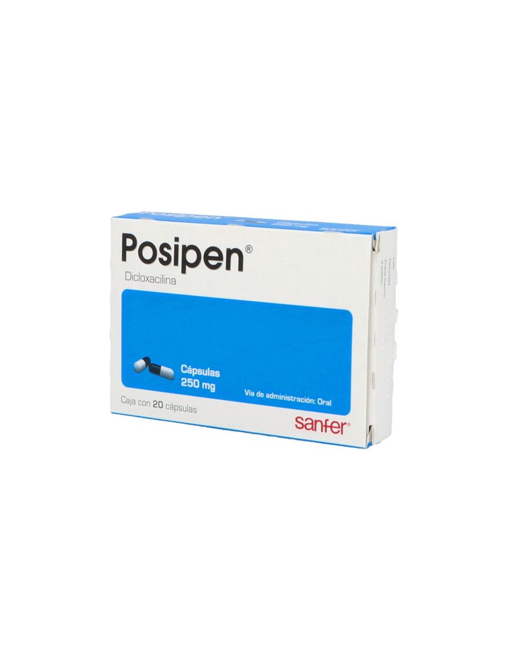Posipen 250 mg Caja Con 20 Cápsulas RX2 Posipen 250 mg Caja Con 20 Cápsulas RX2