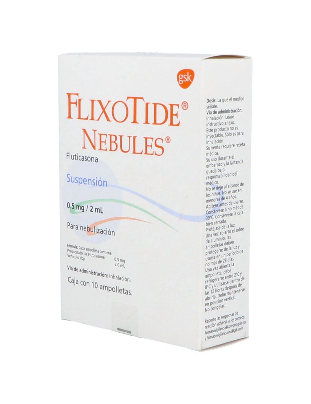 Flixotide Nebules Suspensión 0.5 mg Caja Con 10 Ampolletas 2 mL Flixotide Nebules Suspensión 0.5 mg Caja Con 10 Ampolletas 2 mL