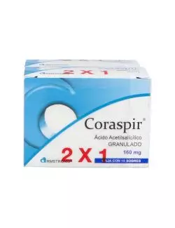 Coraspir Granulado 160 mg Caja Con 15 Sobres - 2x1