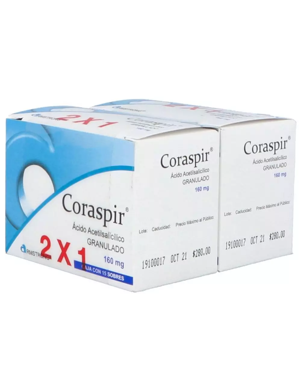 Coraspir Granulado 160 mg Caja Con 15 Sobres - 2x1