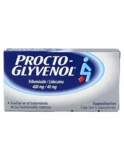 Procto Glyvenol 400 mg Caja Con 5 Supositorios