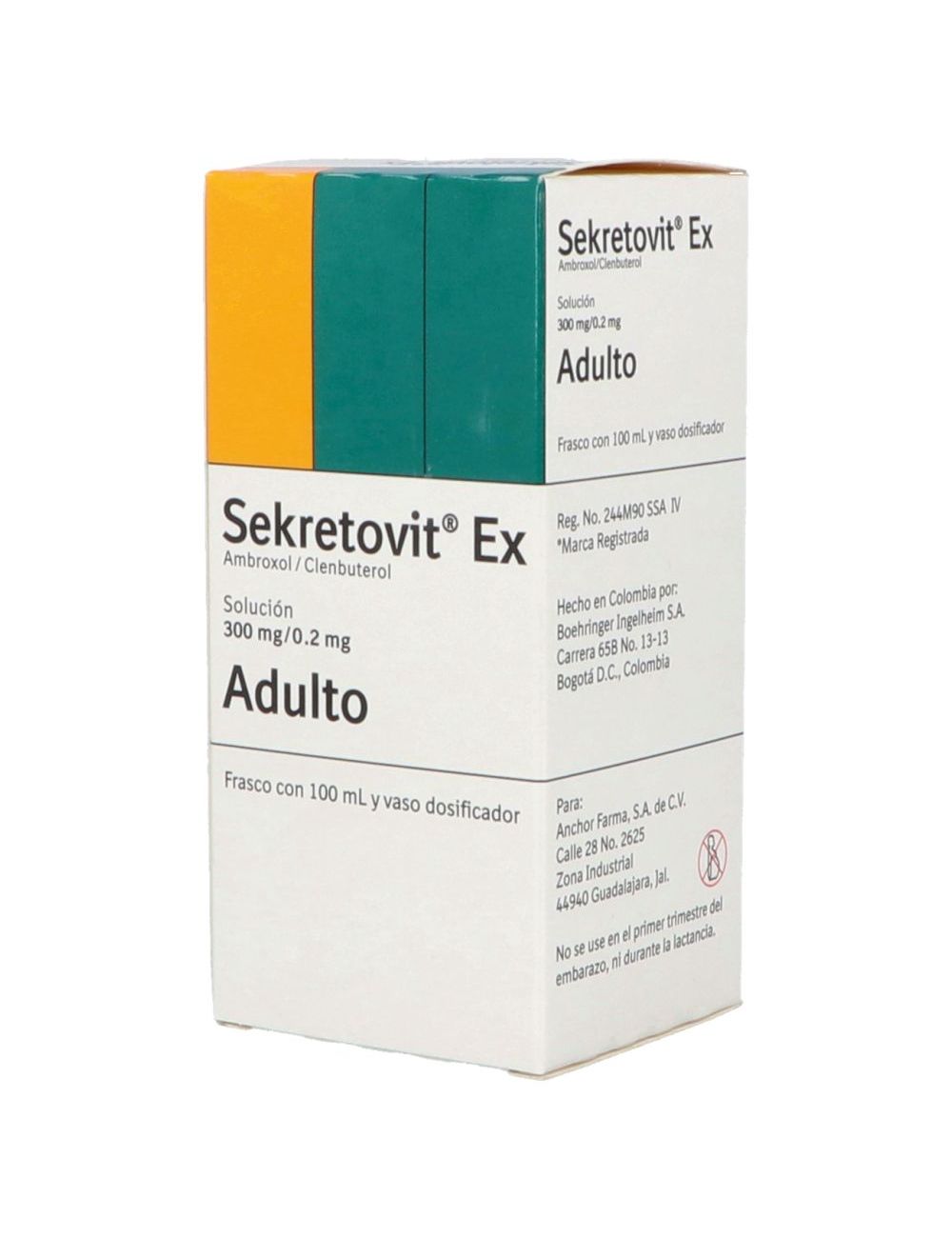 Sekretovit-Ex Adulto Solución 300mg/0.2mg Caja Con Frasco Con 100mL Sekretovit-Ex Adulto Solución 300mg/0.2mg Caja Con Frasco Con 100mL