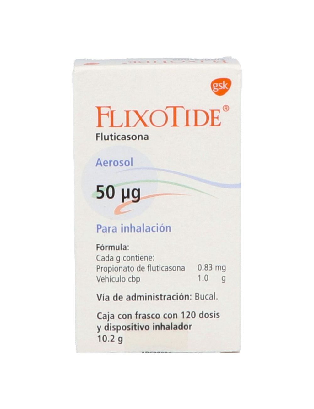 Flixotide 50 mcg Caja Con Frasco Con 120 Dosis y Dispositivo Inhalador