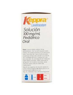 Keppra® Solución Pediátrico 100 mg/mL – Frasco 150 mL | Levetiracetam | ucb