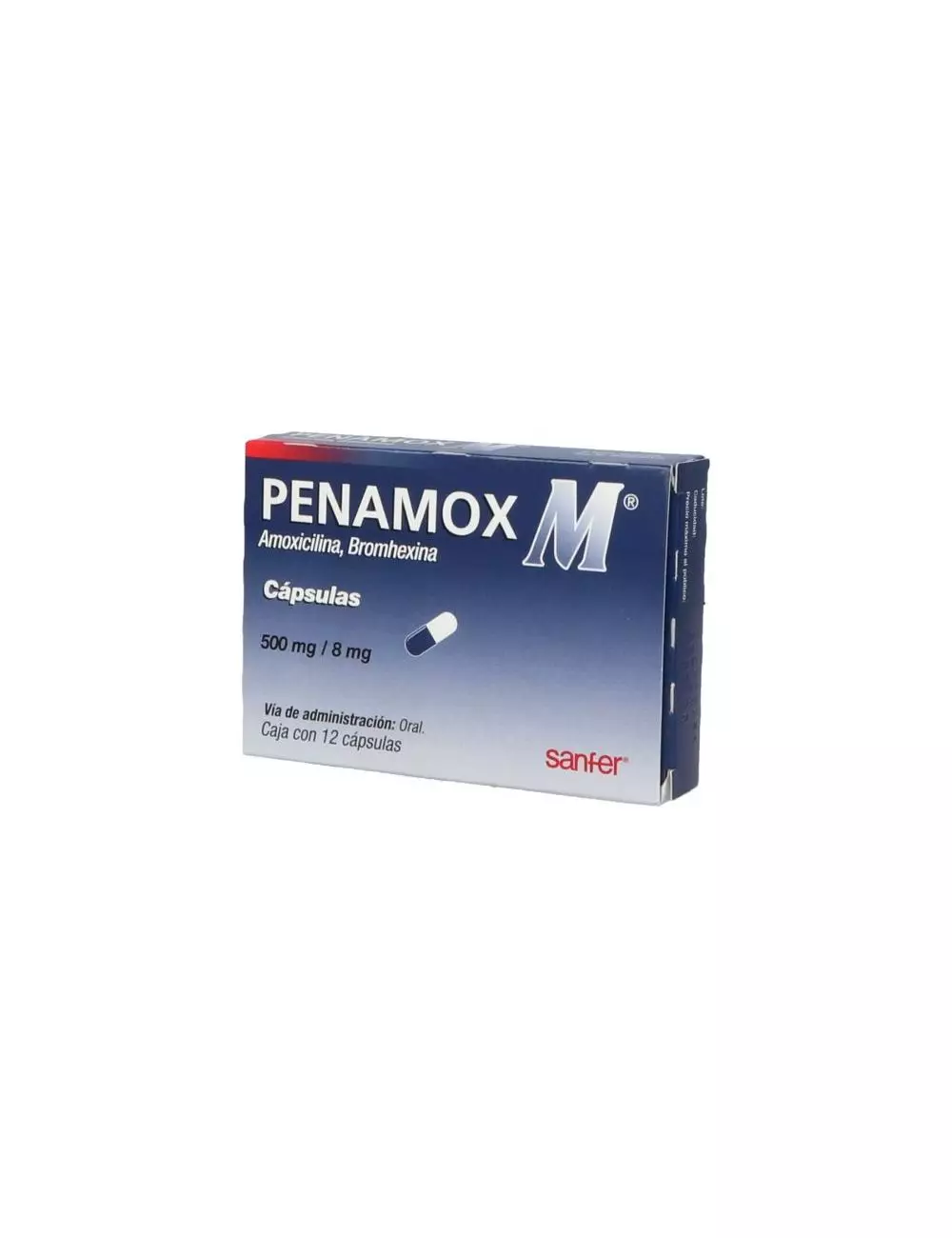 Penamox M 500mg/8mg Caja Con 12 Cápsulas -RX2