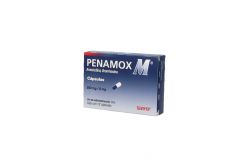 Penamox M 500mg/8mg Caja Con 12 Cápsulas -RX2