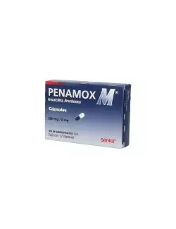 Penamox M 500mg/8mg Caja Con 12 Cápsulas -RX2