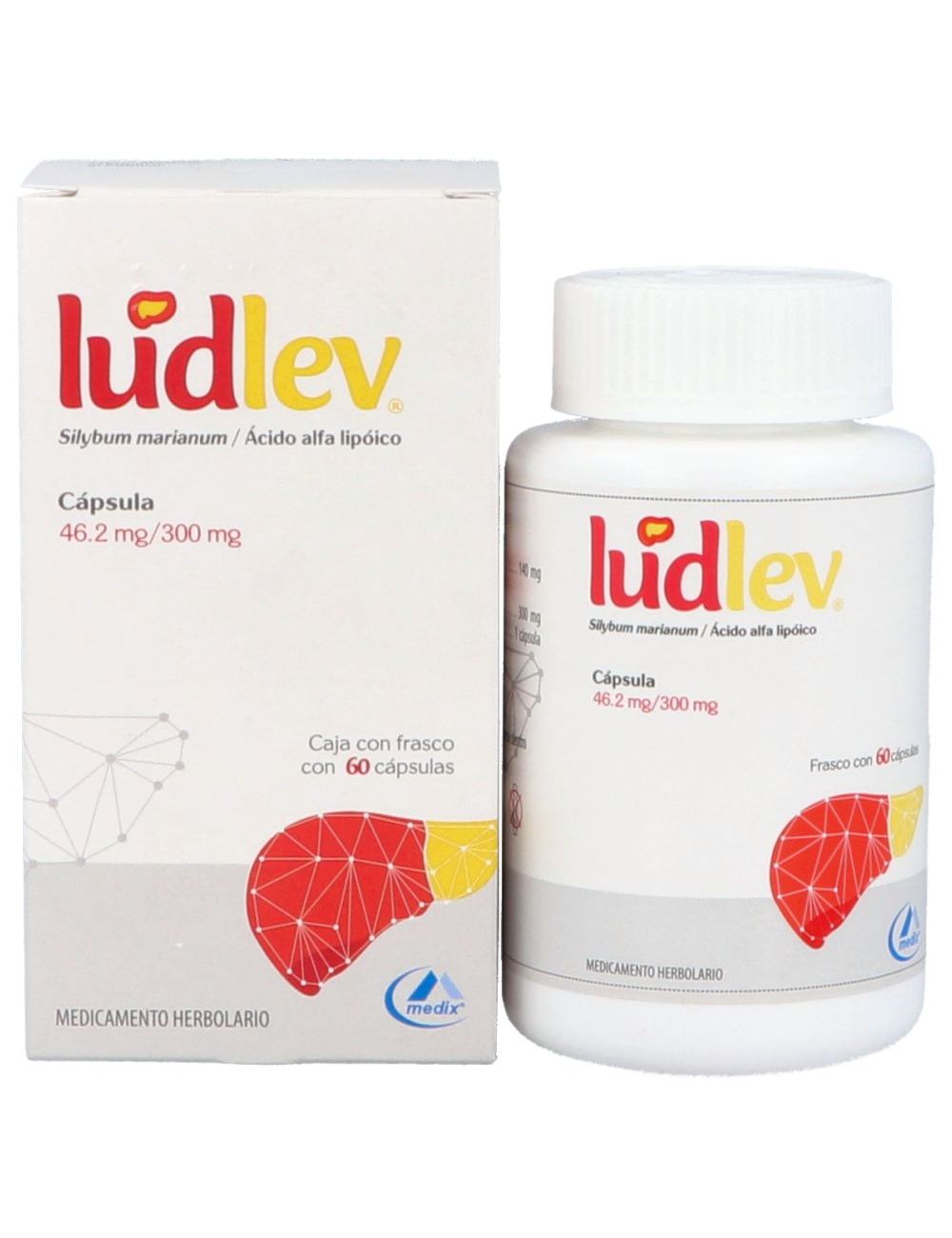 Ludlev 46.2 Mg  300 Mg Caja Con Frasco Con 60 Cápsulas