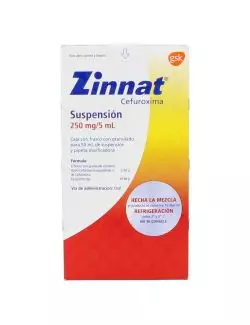 Zinnat Suspensión 250mg/5mL Caja Con Frasco Con Granulado Para 50mL -RX2