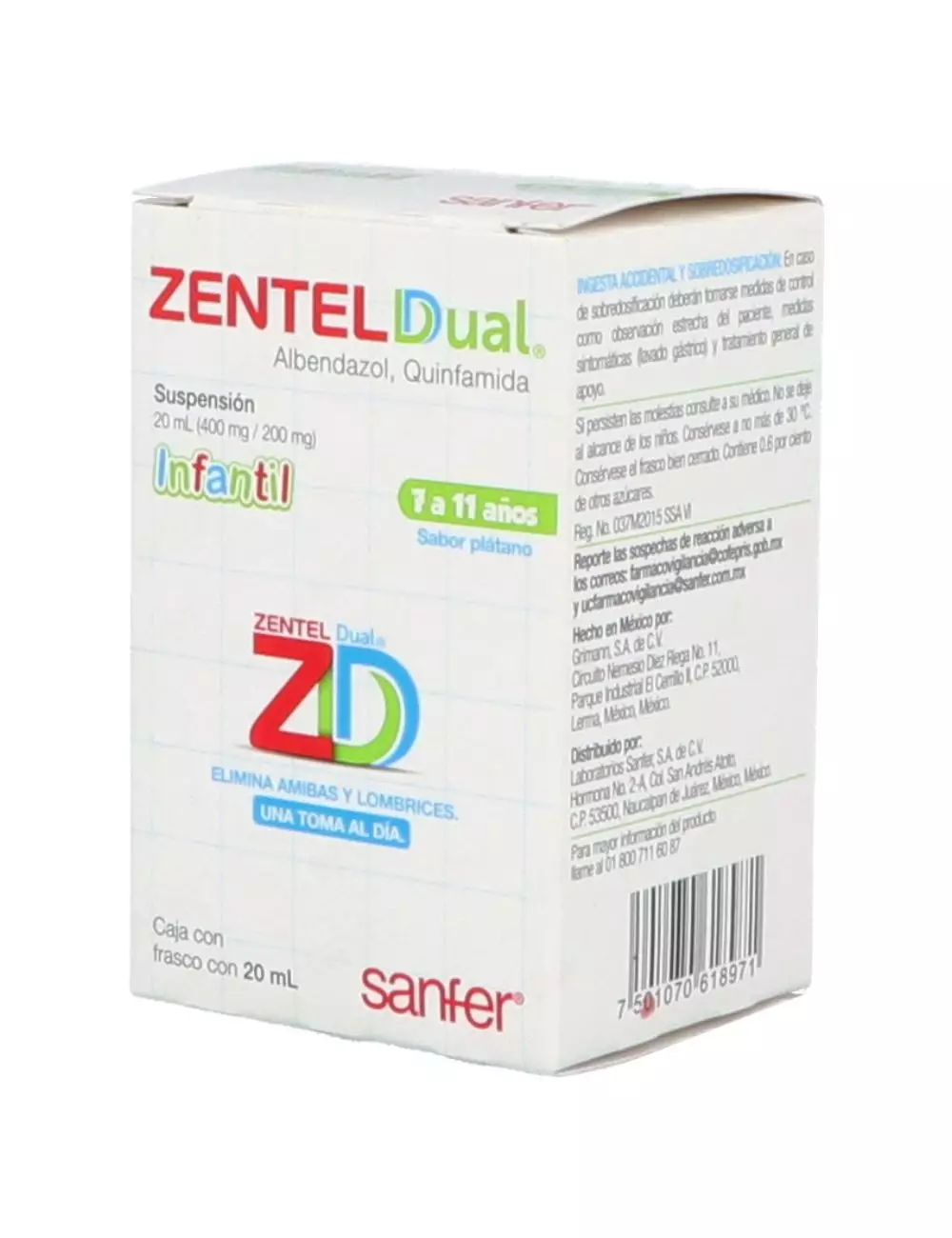 Comprar Zentel Dual suspensión 20 ml