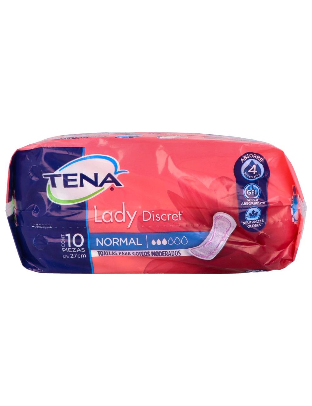Tena lady Discret Toallas Sanitarias Paquete Con 10 Piezas Tena lady Discret Toallas Sanitarias Paquete Con 10 Piezas
