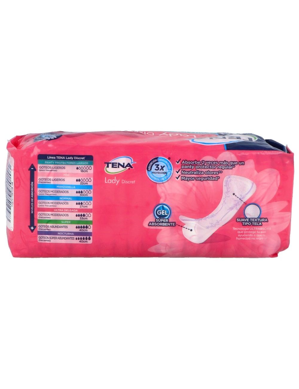 Panty Protectores Largos Tena Lady Discret Paquete Con 20 Piezas Panty Protectores Largos Tena Lady Discret Paquete Con 20 Piezas
