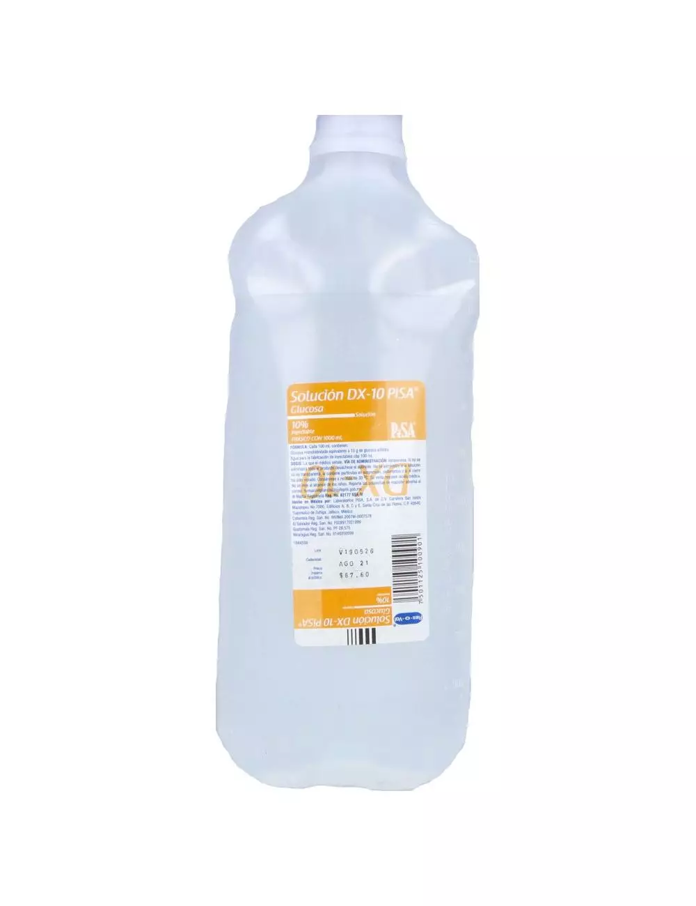 Solución DX-10 Glucosa 10% Botella Con 1000 mL