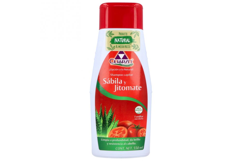 Shampoo Capilar De Jitomate y Sábila Botella Con 500 mL +  50 mL Gratis