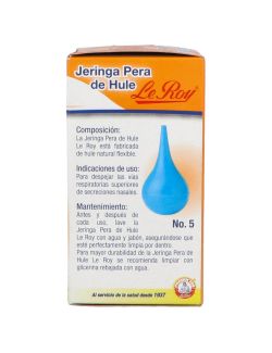 Pera de Hule Le Roy No. 5 Caja Con 1 Pieza