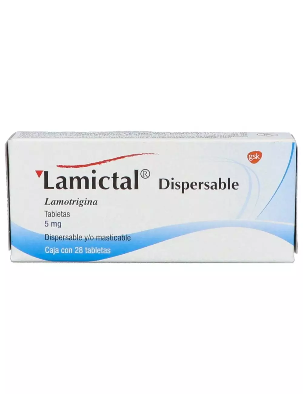 Lamictal Dispersable 5 mg Caja Con 28 Tabletas Sabor Grosella