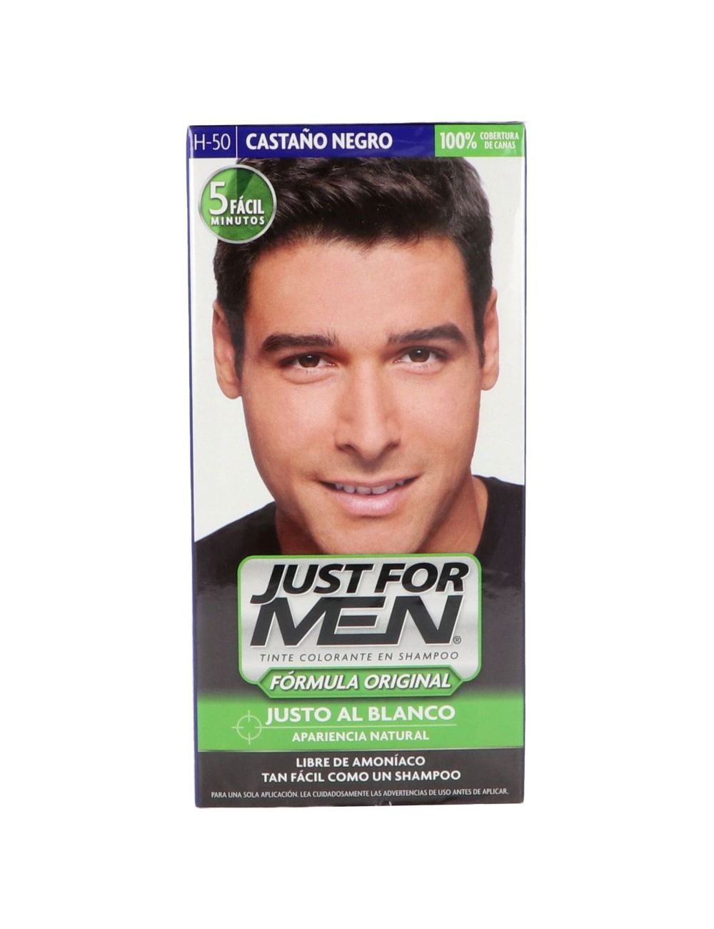 Just For Men Caja Con Tinte Colorante En Shampoo Color Castaño Negro Just For Men Caja Con Tinte Colorante En Shampoo Color Castaño Negro