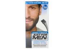 Just For Men Tinte Colorante En Gel Barba Y Bigote Castaño Oscuro Medio