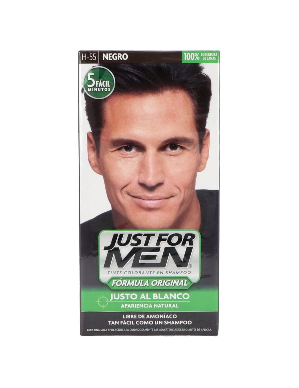 Just For Men Tinte Colorante En Shampoo Caja Con Tubo 60 mL  Color Negro