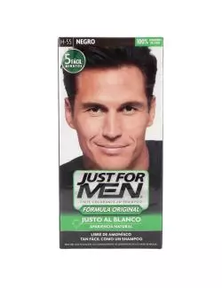 Just For Men Tinte Colorante En Shampoo Caja Con Tubo 60 mL  Color Negro