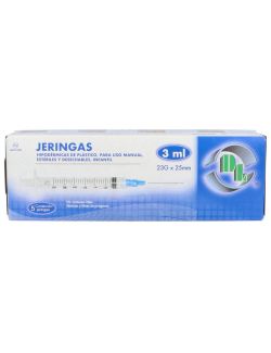 Jeringa Desechable DL 3 mL 23X25 Caja con 5 Piezas