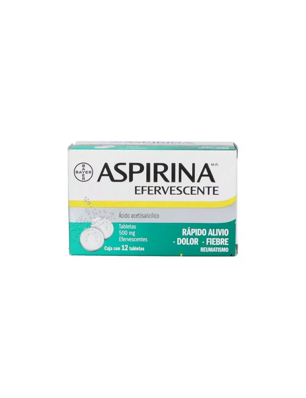 Aspirina Efervescente 500 mg 12 Tabletas