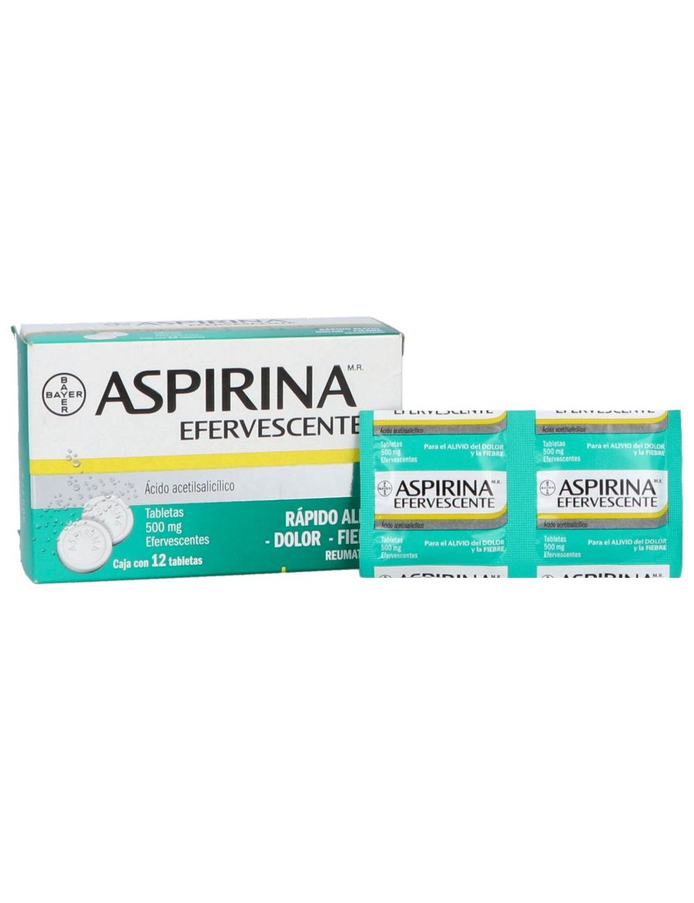 Aspirina Efervescente 500 mg Caja Con 12 Tabletas Efervescentes Aspirina Efervescente 500 mg Caja Con 12 Tabletas Efervescentes