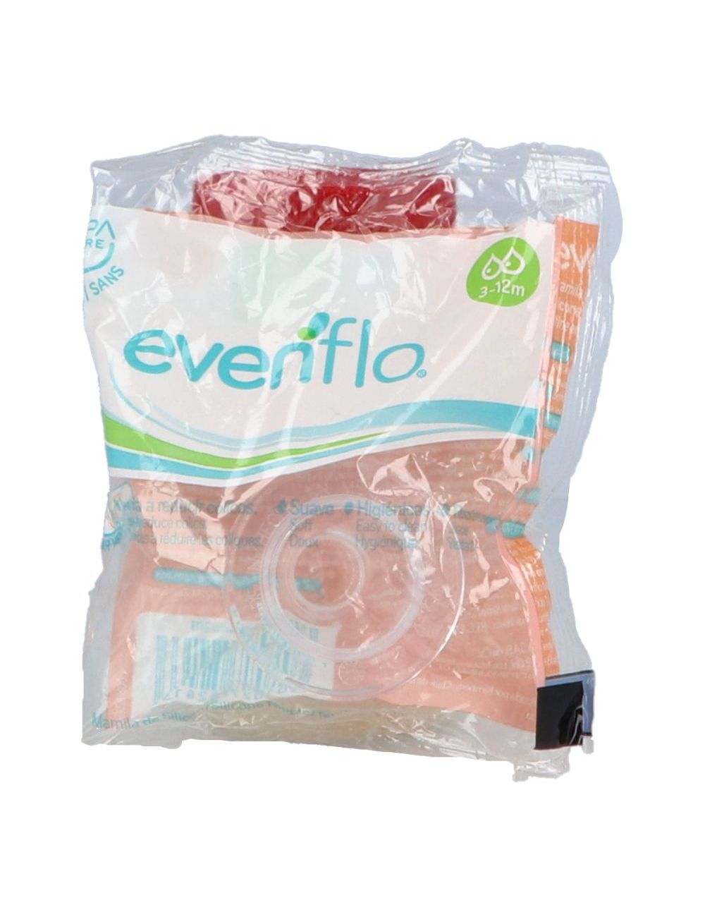 Evenflo Mamila De Silicón Flujo Medio 3-12 Meses Bolsa Con 1 Pieza Evenflo Mamila De Silicón Flujo Medio 3-12 Meses Bolsa Con 1 Pieza