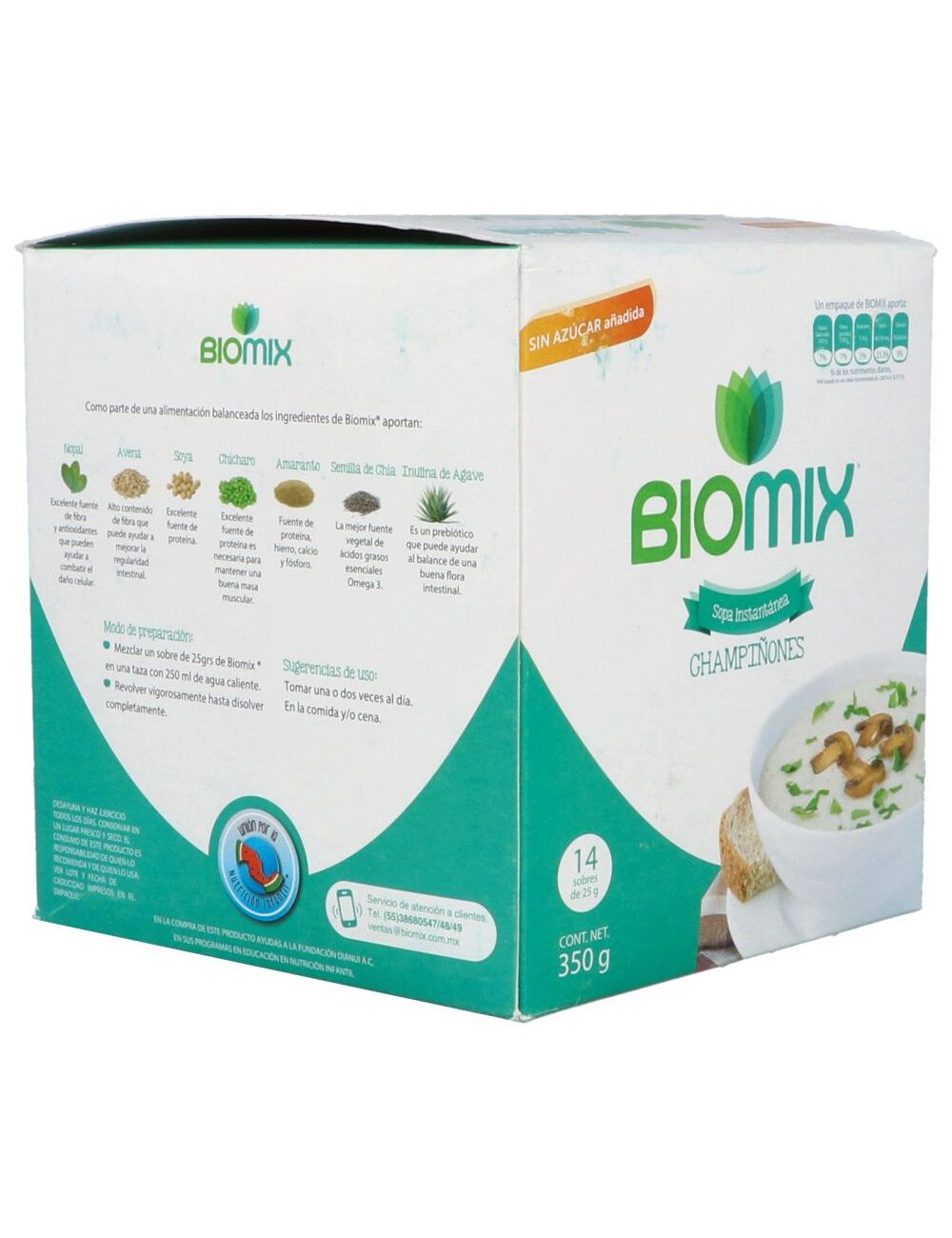 Biomix Sopa Instantánea Champiñones Caja Con 14 Sobres Con 25g