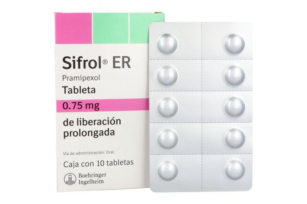 Sifrol ER 0.75 mg Caja Con 10 Tabletas