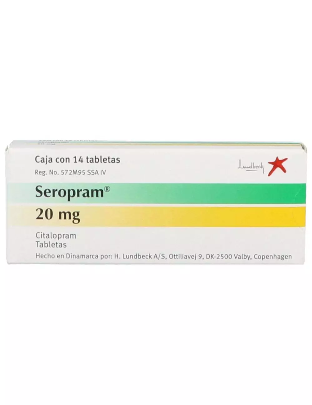 Seropram 20 mg Caja Con 14 Tabletas