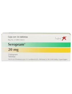 Seropram® 20 mg (Citalopram) - Caja con 14 Tabletas - Laboratorio Lundbeck