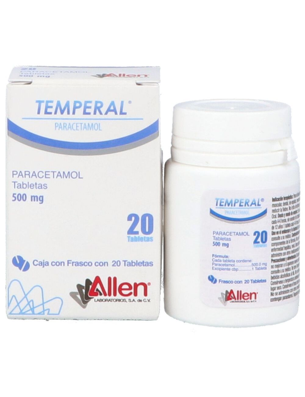 Temperal 500 mg Caja Con Frasco Con 20 Tabletas Temperal 500 mg Caja Con Frasco Con 20 Tabletas
