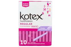 Kotex Tampones Regulares Caja Con 10 piezas