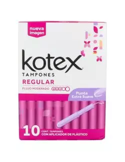 Kotex Tampones Regulares Caja Con 10 piezas