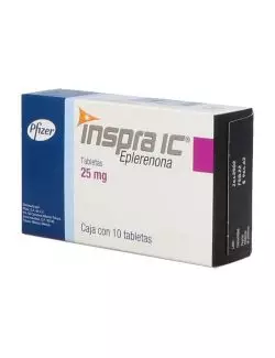 INSPRA IC® 25 mg - Caja con 10 Tabletas | Eplerenona | Pfizer