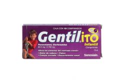 Gentilito 80.0 mg/ 0.750 mg Sabor Uva Caja Con 10 Comprimidos
