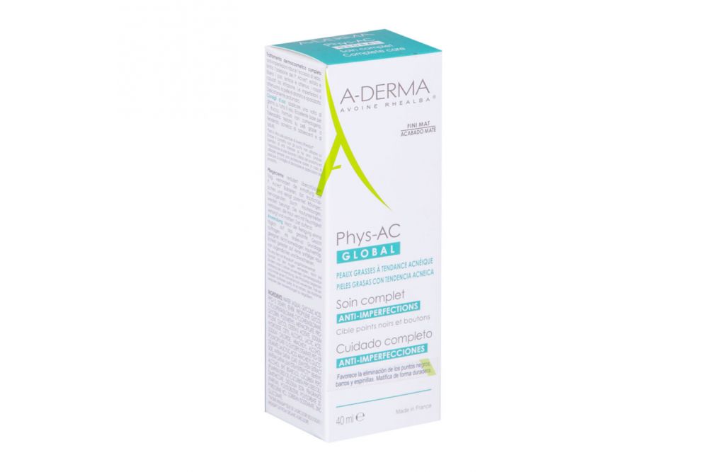 A-Derma Phys-AC Global Crema Anti Imperfecciones Envase Con 40 mL