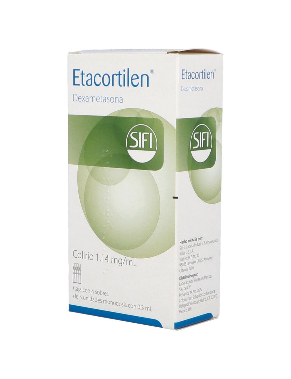 Etacortilen Colirio 1.14mg/mL Caja Con 4 Sobres De 5 Unidades - RX Etacortilen Colirio 1.14mg/mL Caja Con 4 Sobres De 5 Unidades - RX