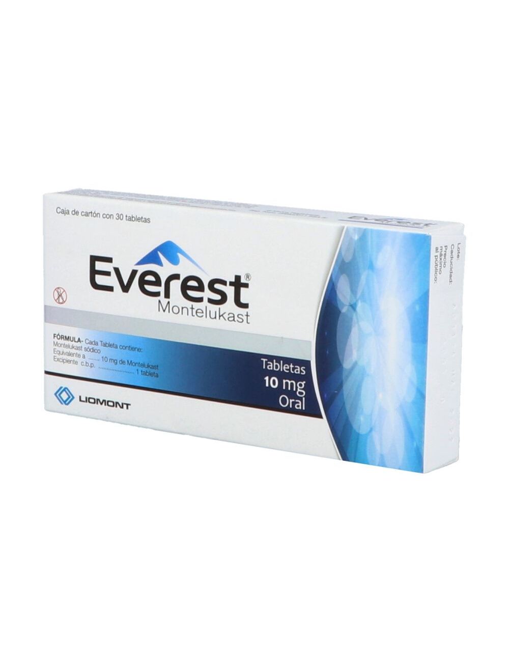 Precio Everest 10 mg con 30 tabletas Farmalisto MX Precio Everest 10 mg con 30 tabletas Farmalisto MX