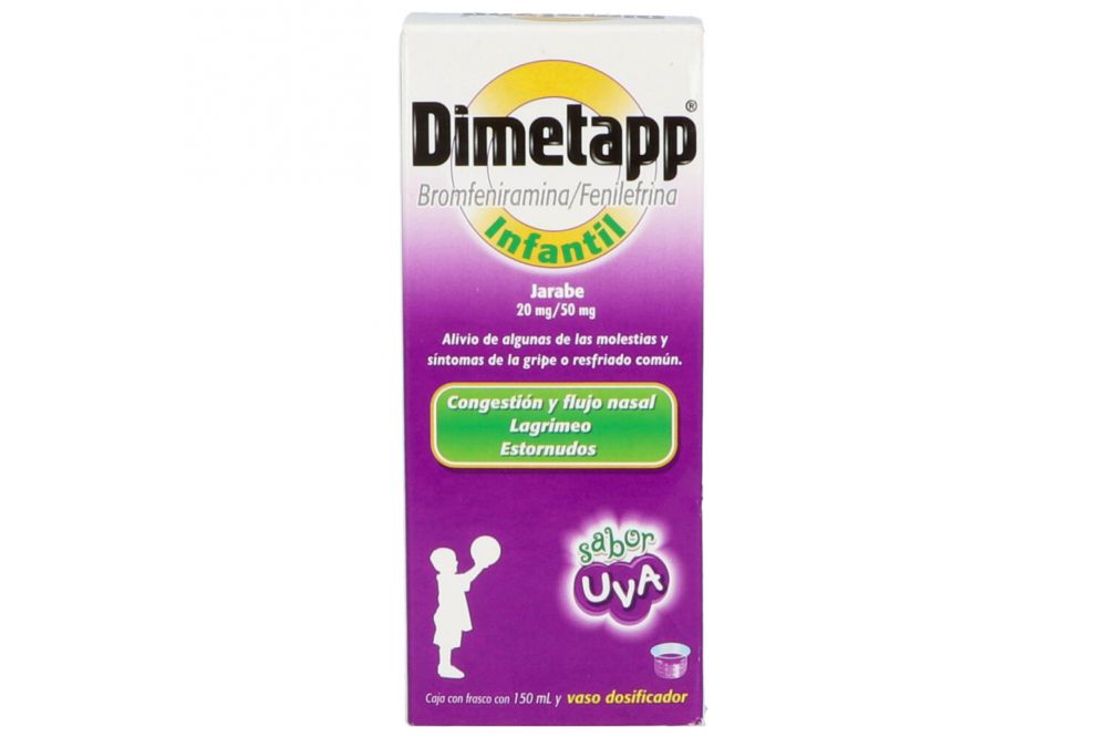 Dimetapp Infantil Jarabe 20 mg / 50 mg Caja Con Frasco Con 150 mL